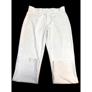 Easton Mens Baseball Pants Full‎ Length Relaxed Fit size XL White Pant Stained
